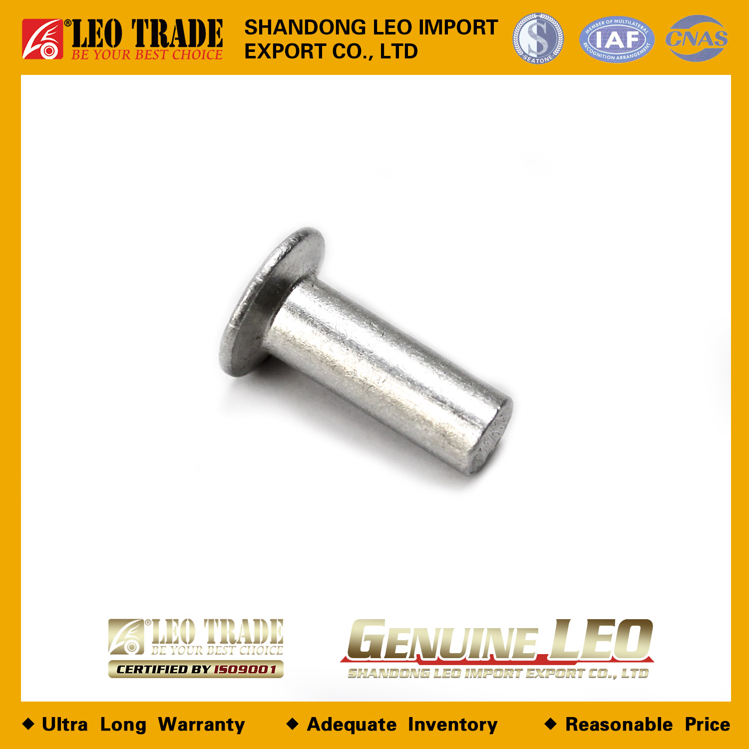 Заклёпка D8 L24 (алюминиевая)81.50221.0540/2 LEO