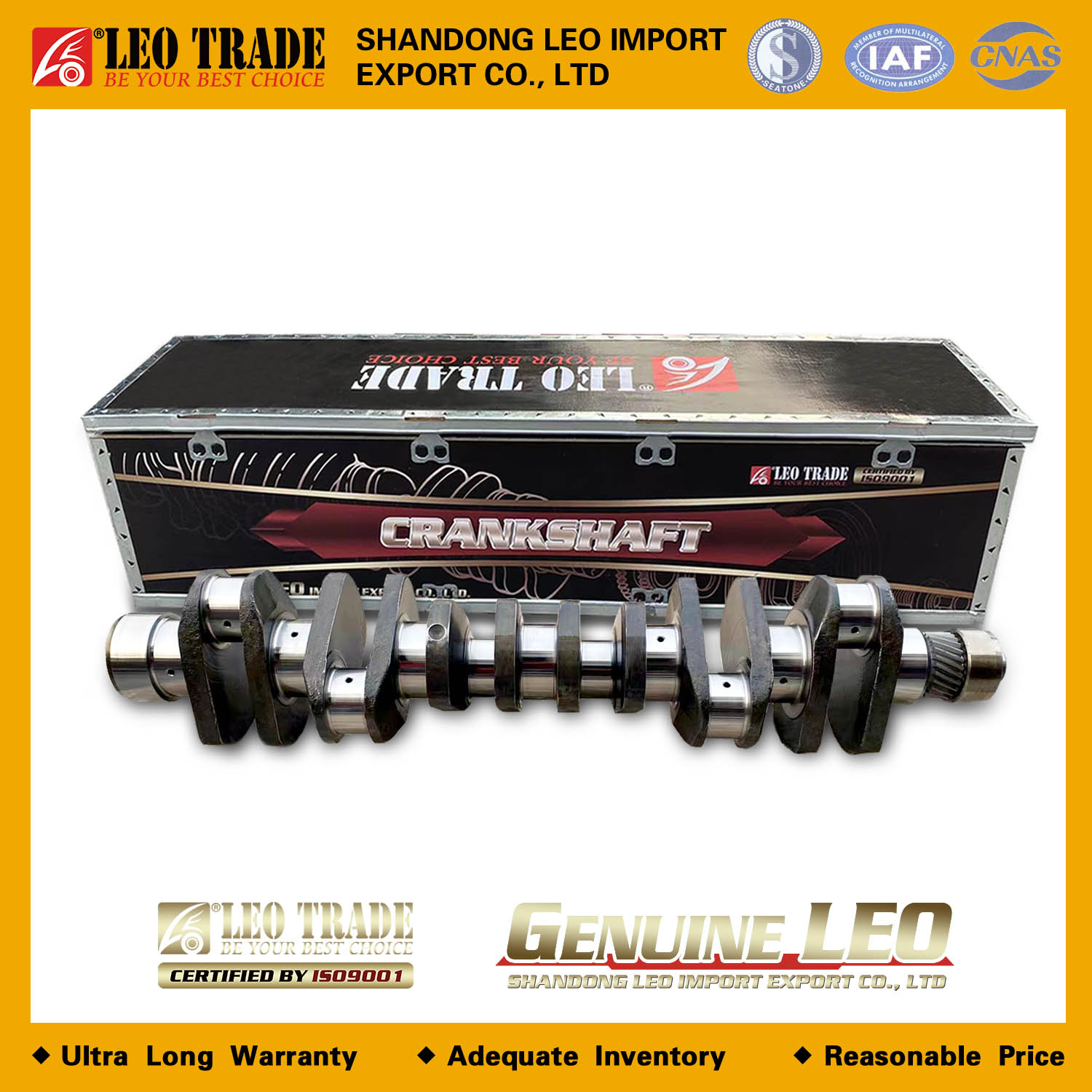 Коленвал стальной 612600020373 LEO